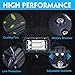 LED Pods, DJI 4X4 2Pcs 5'' 144w LED Light Bar OSRAM Flood Beam Off Road LED Cubes Work Light Driving Fog Lamps for Trucks ATV UTV SUV Jeep Boat Motorcycle, 2 Years Warranty