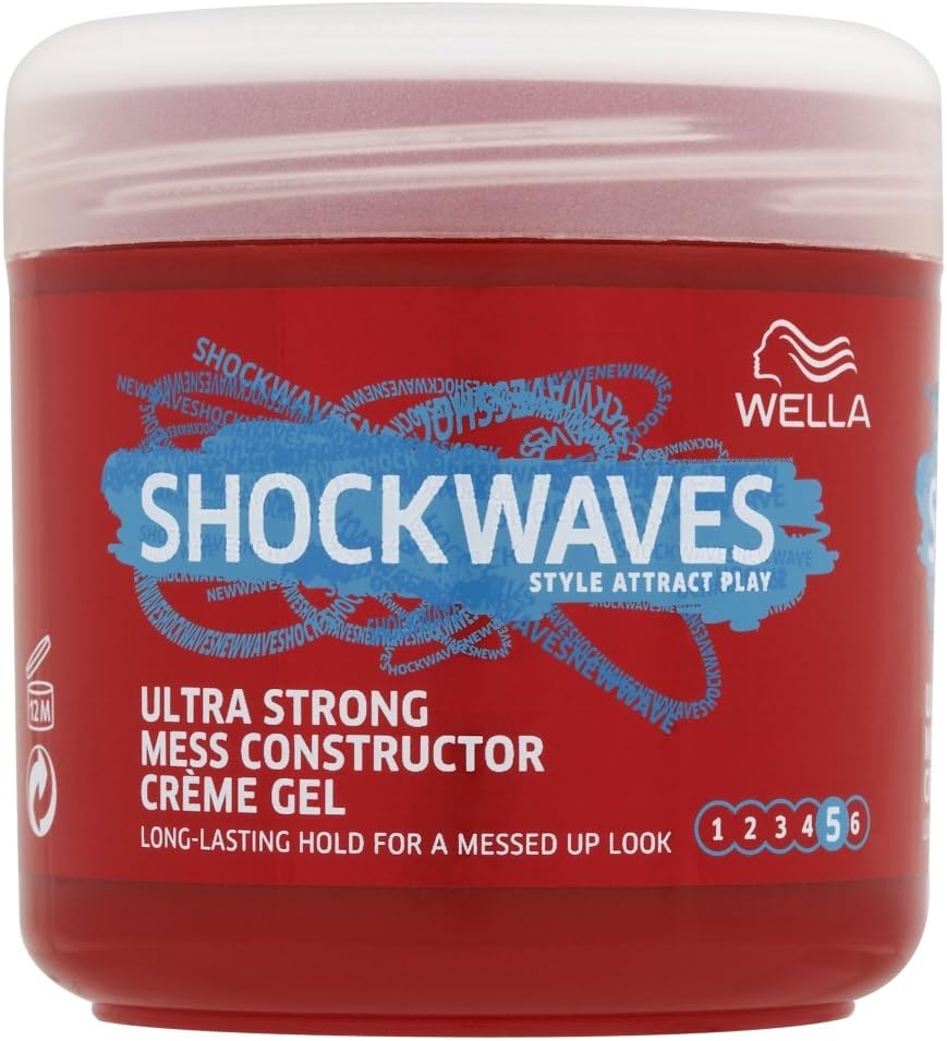 Wella Shockwaves Ultra Strong Mess Constructor Gel 150ml - 3 Pack
