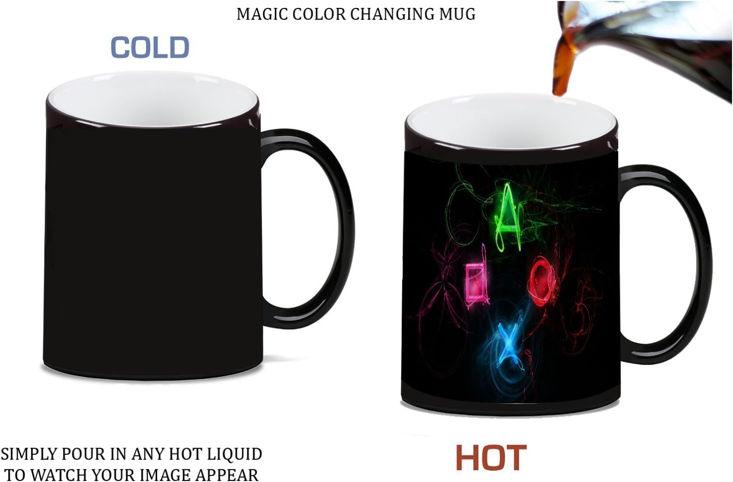 Game Icons Magic Color Morphing Ceramic Coffee Mug Tea Cup by EandM