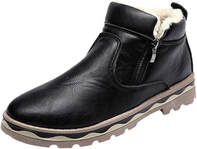 mens snow boots with zipper