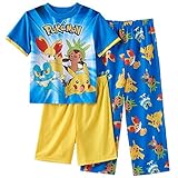 Pokemon Boys' 3 Piece Pokeball Monsters Pajama Set