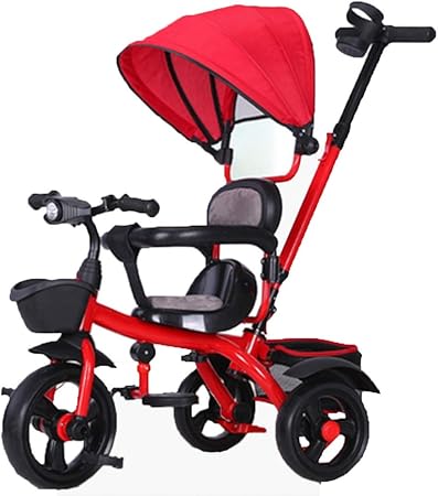 YUMEIGE triciclos para niños prinsel Triciclo para niños Peso de Carga 25 kg 1-6 años Regalo de cumpleaños para niños Cochecitos con música Niño Trike con toldo Impermeable (niño/niña) Disponible: Amazon.com.mx: Jardín