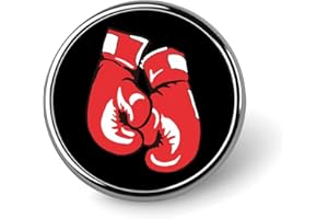 MHXYZHW Red Boxing Gloves Round Lapel Pin Tie Tack Cute Brooch Pin Badge for Men Women Hat Clothing Accessories