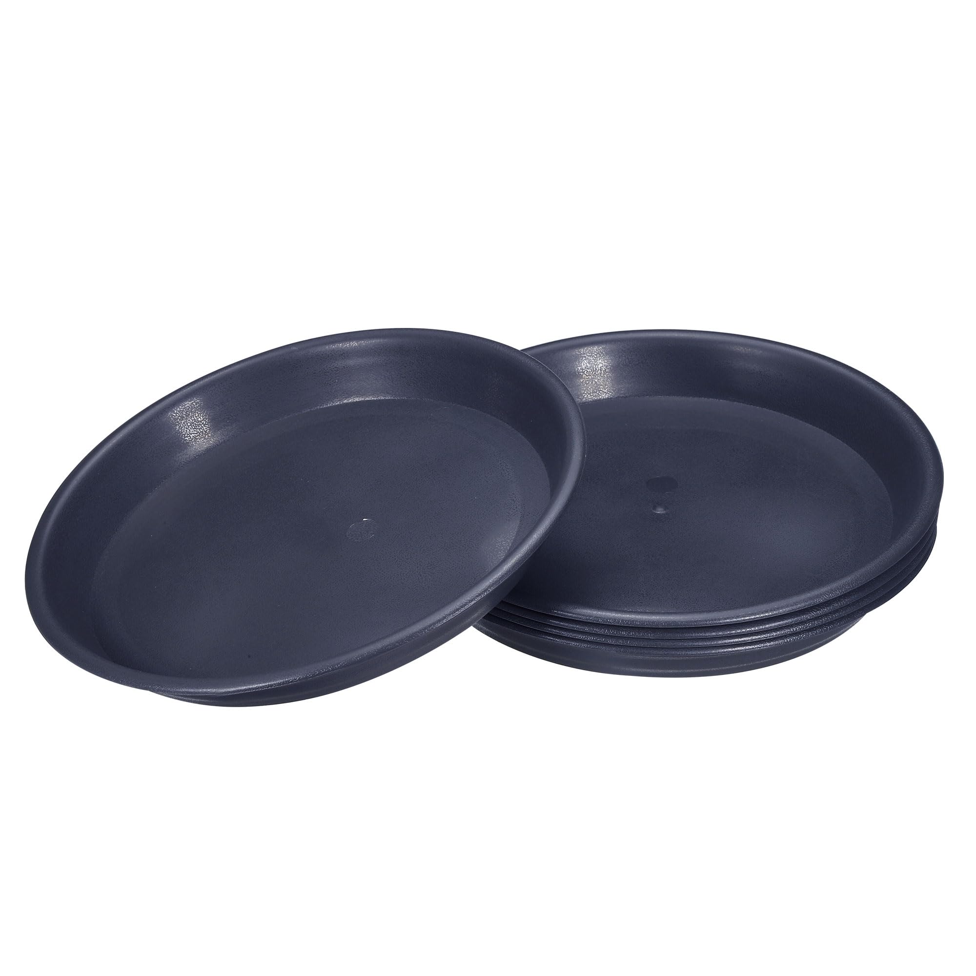 M METERXITY 5 Pack Planter Saucers - Plastic Plant Tray Flowerpot Drip Trays Round Apply to Outdoor/Garden (10.6 Inch/ 27cm, Blue)