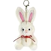CIATOO Bunny Plush Keychain for Backpack,6.3 Inch Rabbit Keychain Bag Charms Pendant Gift for Women