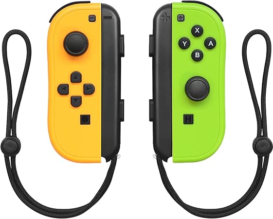 Amazon Com Burcica Joycon L R For Switch Joy Con Controllers Gamepad With Gyro Axis And Dual Vibration Support Wake Up Function Yellow And Green Computers Accessories