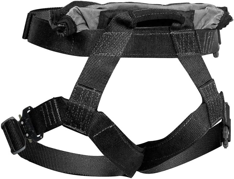 Fusion Tactical Duty Belt 23KN Griffin Military Police Half Body Search Rescue Harness, Black, Medium