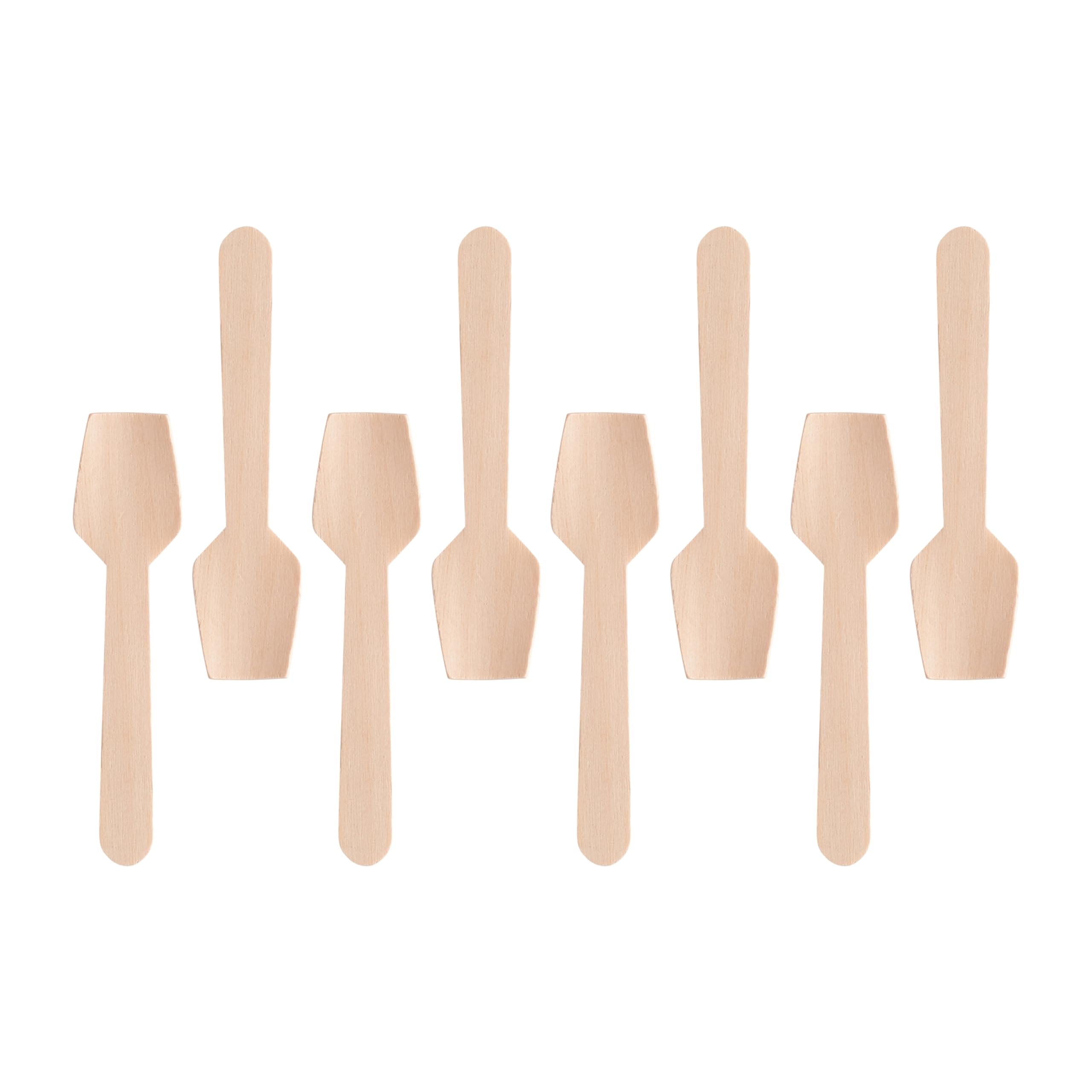 GoCoPack Wooden Cutlery: Pack of 200 Disposable Wooden 10cm - 4 Inches Ice Cream Spades - Eco Friendly 100% Compostable and Biodegradable