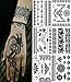 Bbei 6 Sheets Henna Body Paints Temporary Tattoos Stickers Blacklace Tattoo for Girls, Women Necklace, Bracelets Patterns (Black)