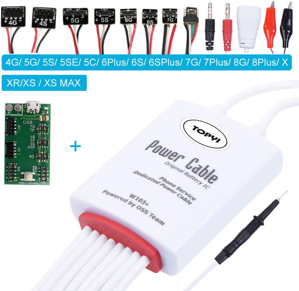 Phone Power Current Test Cable with Activation Board & Tester Pen, Plugs Soldered DC Power Supply Dedicated Cable, Repair Testing Tool Compatible with Phone 4 5 6 6S 6P 6SP 7 7P 8 8P X XR Max
