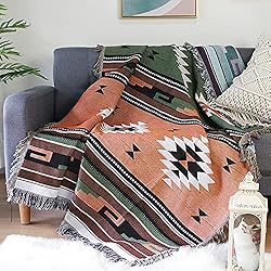 Luxlovery Bohemian Sofa Throw Blankets Ethnic Woven