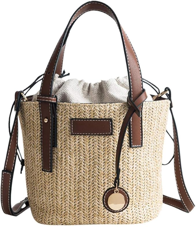 Shyllin Strohtasche Damen - Boho Handtasche Aus Naturstroh Für Strand & Urlaub