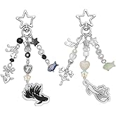 Nalefow 2 Pieces Cute Keychain Sweet Strawberry Keychain Aesthetic Y2K Accessory Flowers Keychains for Car Keys Bags Purse