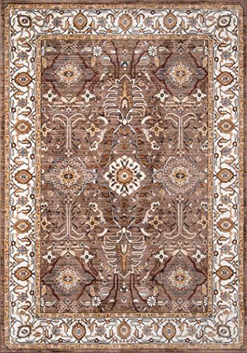 Momeni Rugs BRIGHBR-02BRN3351 Brighton Collection Traditional Persian Design Area Rug, 3'3" x 5'1", Brown