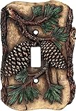 Rustic Pine Cone Single Light Switch Cover
