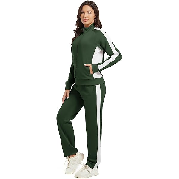 Amazon.com: MSKBJT Women's 2 Piece Tracksuit Long Sleeve Track
