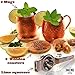 Perfected Moscow Mule Copper Mugs Set of 2 100% Copper Cups - FREE DOUBLE BONUS Lime Squeezer with Bottle Cap Opener & Two Fun Wooden Coasters - Pure Solid Copper - 16 oz - Handcrafted Hammered Finish