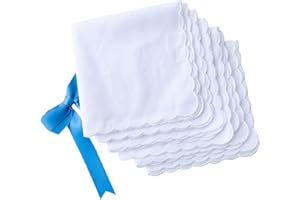 Bulk Solid White Cotton Handkerchiefs Perfect for Wedding Party DIY Draw
