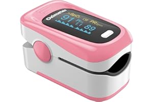 Yohcuro Fingertip Pulse Oximeter with Fast & High-precision SpO2 Measurement, Blood Oxygen Saturation & Pulse Rate Monitoring, Rotatable OLED Screen with Large Fonts (Pink)
