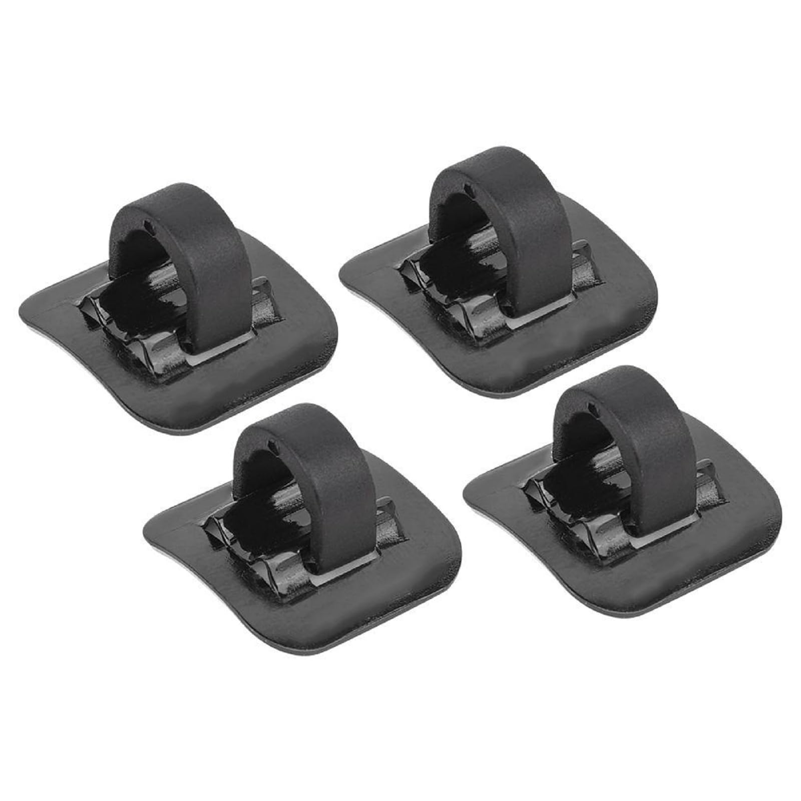 4 Pcs Bicycle Brake Buckle, Bike Frame Cable Tube Guide Shifter Adapter Black C Cable Clips with Fixed Seat Kit