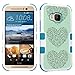 DuroCase HTC One M9 (Released in 2015) Fashion Case White & Mint - (Music Note Mint)