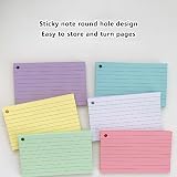6 Pack 300Pcs Flash Cards A7 12.7x7.6cm Ruled Index Kraft Notecards view 5
