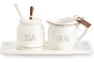 Mud Pie Bistro Cream and Sugar 5 Piece Set