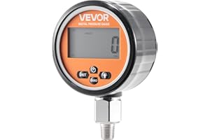 VEVOR Digital Hydraulic Pressure Gauge, 0-10000 PSI (0-700 Bar) Hydraulic Pressure Sensor, Manometer Tester with 1/4 inch NPT