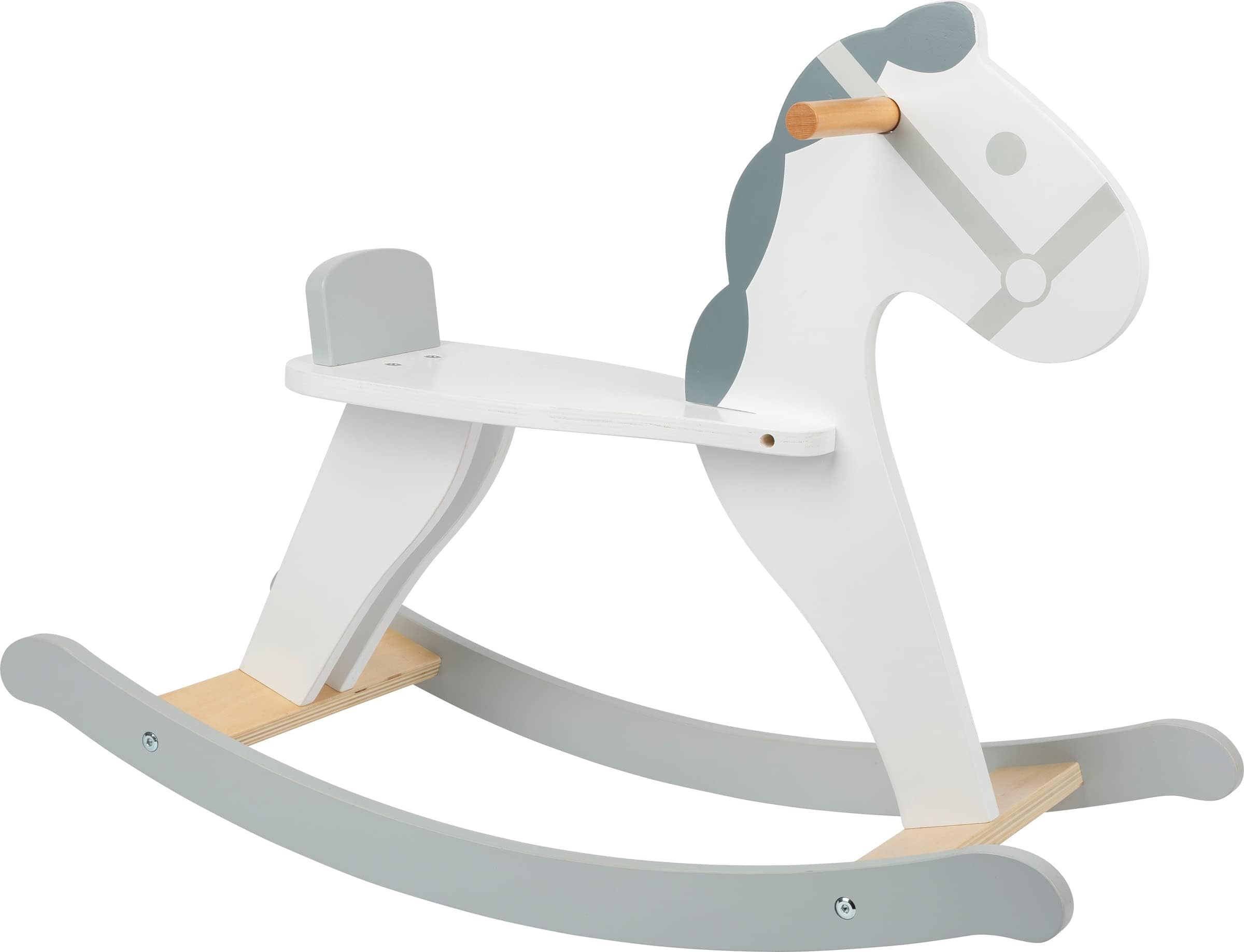 Small Foot 11523 Skandi Rocking Horse, made of wood, in a Scandinavian style with light colours, for ages 3+ years