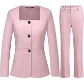 Women Pants Suit 2 Piece Work Set Office Outfits Casual Blazer | Women Long Sleeve Work Suit Blazer Pants Set Business Attire Casual Workwear