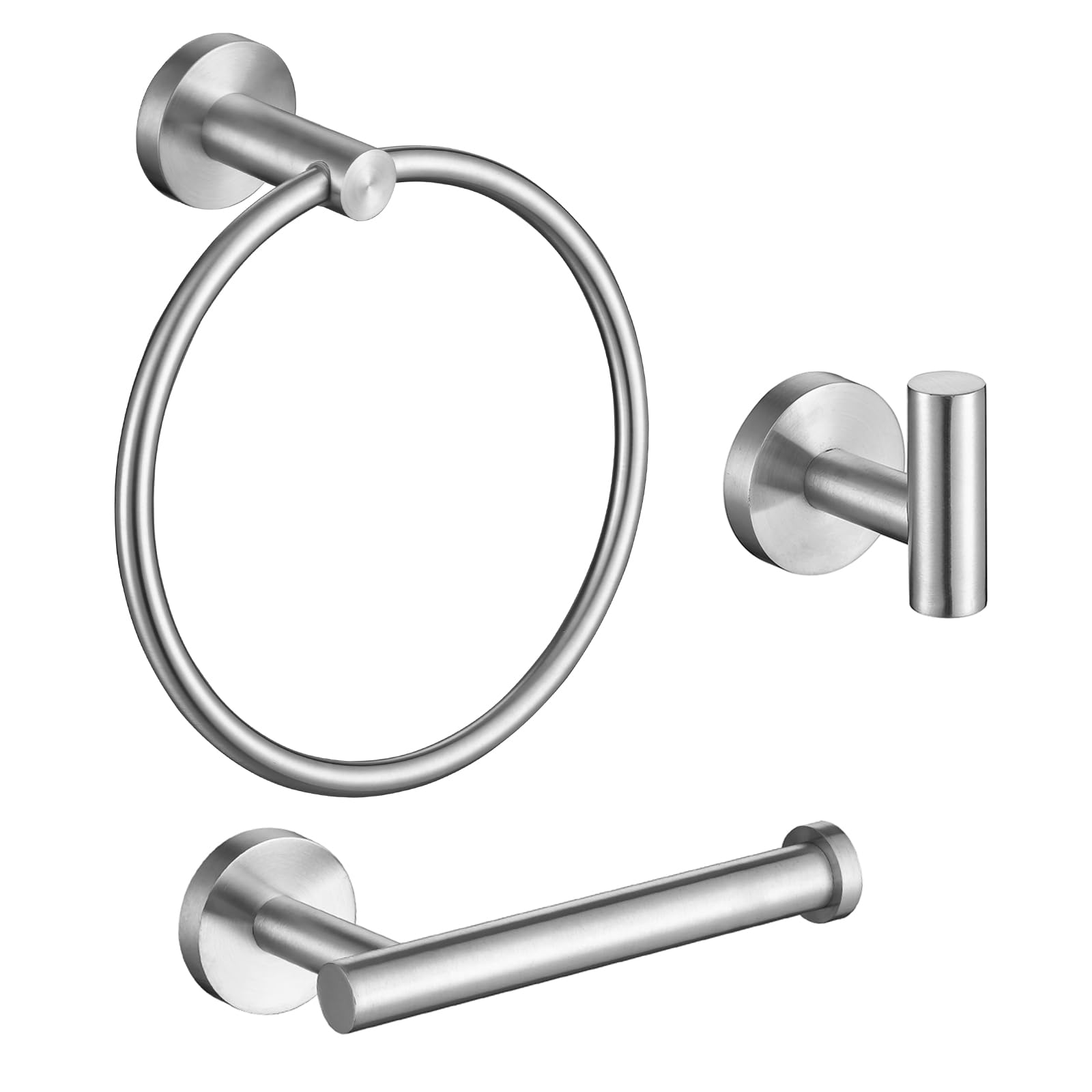 TURS Electric Towel with Thermostat, Wall Mounted Heated Towel Rack, Bathroom Towel Rail Clothes Dryer with Thermostat (Brush Silver)