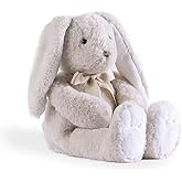 LIJIUSM Plush Toys for Kids Cartoon Velvet Animal Stuffed Toys Festival Birthday Gifts for Girls Boys (Barney Rabbit - Beige 