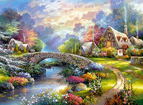 KOTWDQ 5d Diamond Painting Kits for Adults Kids Rural Full Drill Diamond dotz for Home Wall Decor 12x16inch(Canvas Size)