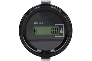 Gauge Hour Meter Parts LCD Excavator Timer Excavator Hour Meter Digital Display 12V‑36V 0‑99999.9H Timer (for Kato Round)