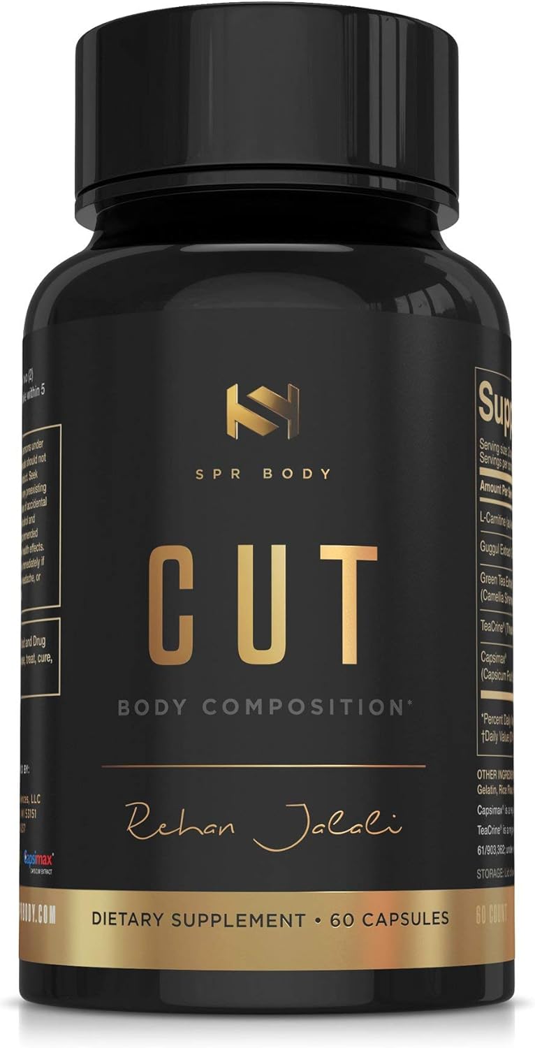 Cut Thermogenic Diet Pills | Support Healthy Metabolism, Use Fat For Energy, Modulate Hunger | L-Carnitine, Guggul Extract, Capsimax, Green Tea EGCG, TeaCrine | 60 Capsules Supplement: Health & Personal Care