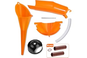 HUABRVE Oil Change Kit Set with Filter Cap Wrench,Crankcase Fill Funnel,Primary Case,Drip-Free,50Pcs O-Rings,Compatible for Harley Sporster Dyna