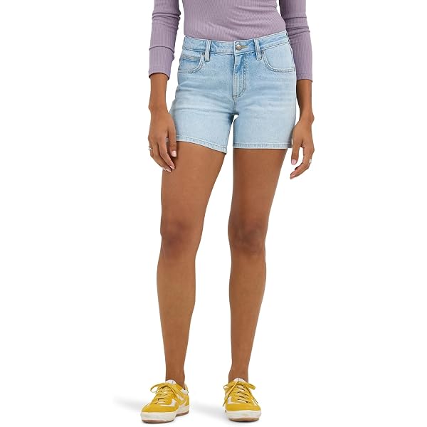 Pantalones Cortos Denim Holgados Lee Para Mujer, Estilo Slouchy, Talle Medio - Cómodos, Con Un Toque De Elastano