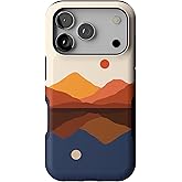 Casely iPhone 17 Pro Case | Opposites Attract | Day & Night Colorblock Mountains | Compatible with MagSafe | Bold Protective Design