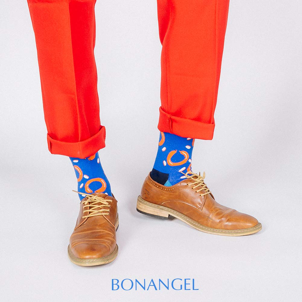 Dress Socks for Men & Women,Colorful Funny Crazy Novelty Fun Dress Socks Pack by Bonangel,Cool Pattern Crew Socks With Gift Box