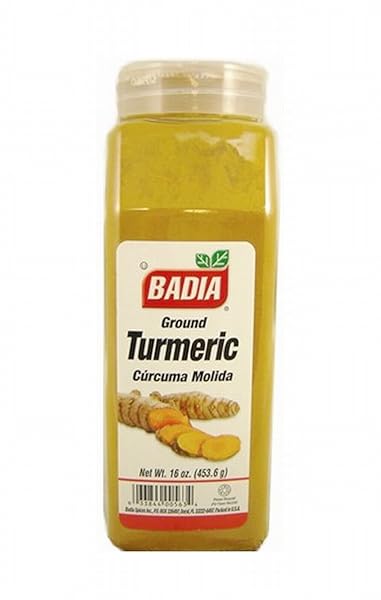 BADIA GROUND TURMERIC POWDER, 16 OZ – PREMIUM CURCUMA SEASONING FOR COOKING, GOLDEN FLAVOR & RICH AROMA