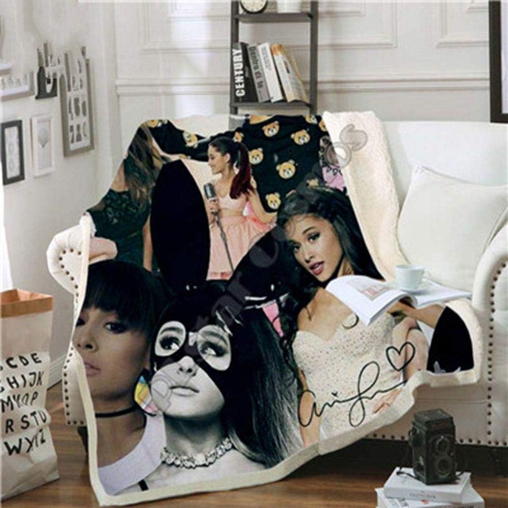 Yoin Celebrity Ariana Grand Design Blanket Plush 3d Printed for Adults Sofa Sherpa Fleece Bedspread Wrap Throw Blanket Microfiber -14,Green,130x150cm
