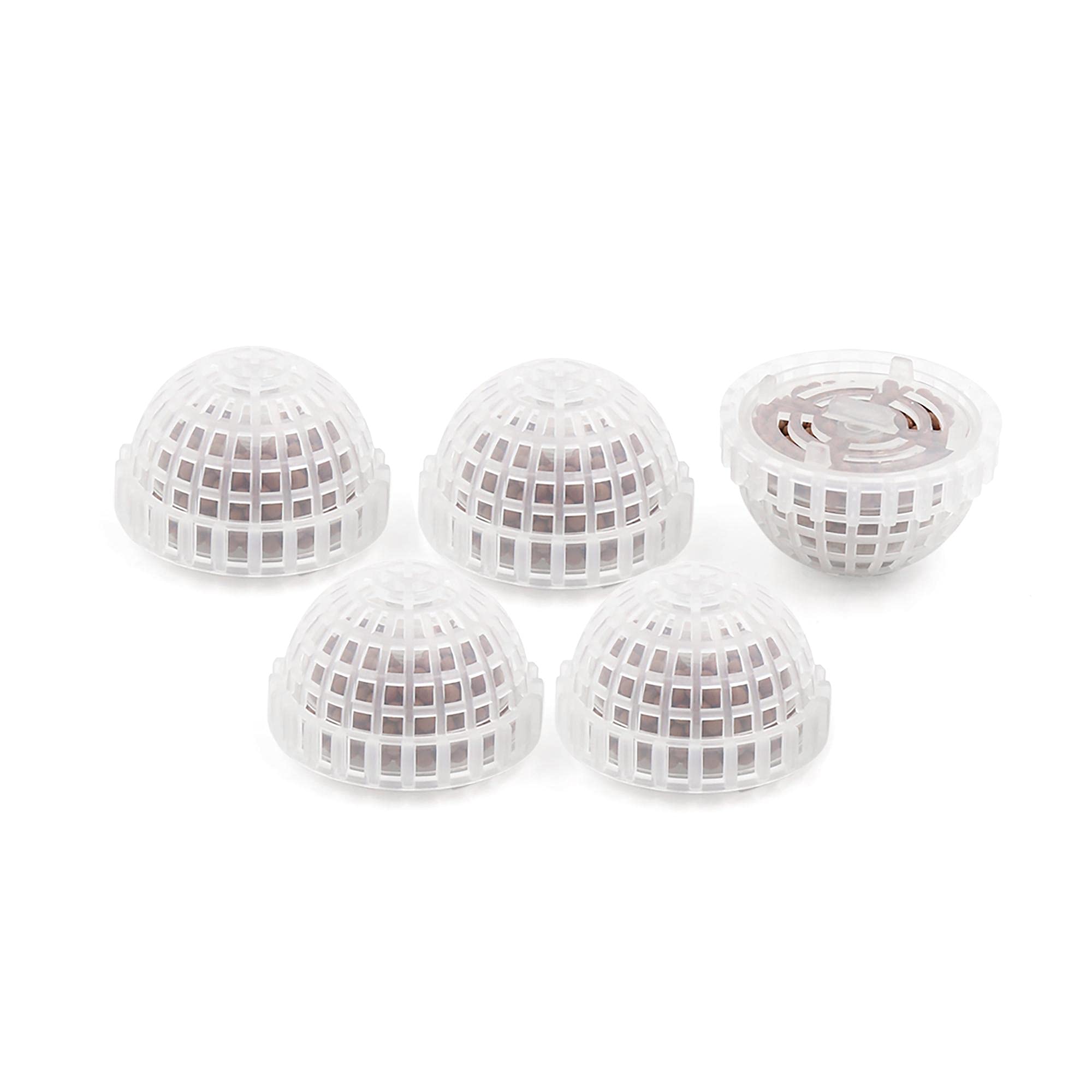 sourcingmap 5pcs Plastic Aquarium Shrimp Fish Tank Moss Ball Holder Live Plant Shaping Decor Filter