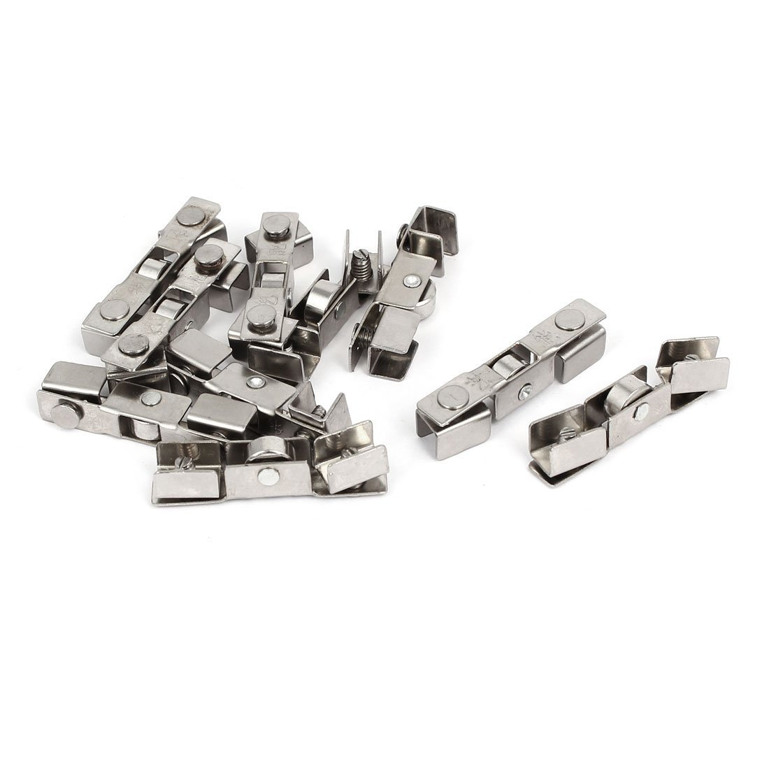 Sourcingmap Household Cupboard Window 43mm x 7mm x 9mm Single Wheel Sliding Rollers Silver Tone 10pcs