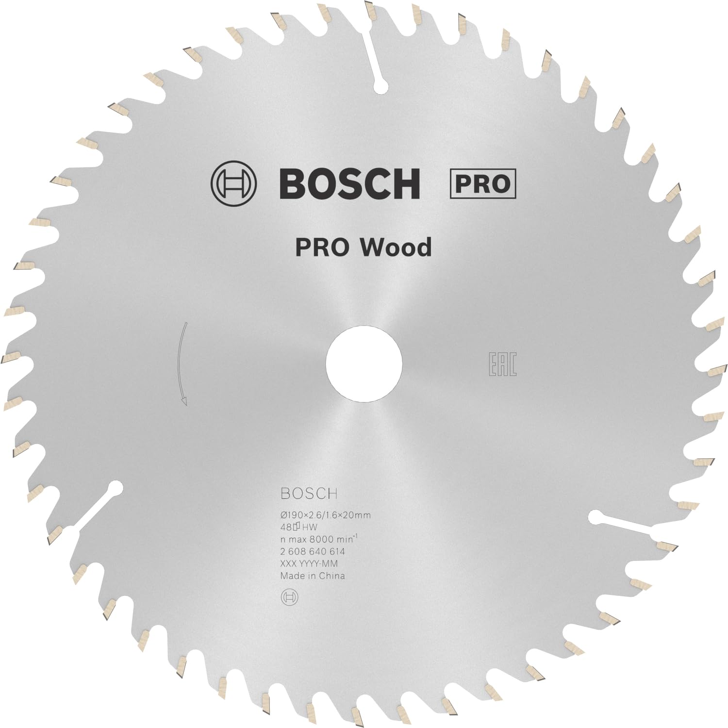 Bosch 1x PRO Wood Circular Saw Blade for Corded Hand-Held Circular Saws (for Softwood, Hardwood, Ø mm, Professional Accessory Hand-Held Circular Saw)