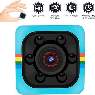 DDELLK SQ11Mini Kamera, HD 960P Tragbare Kleine Überwachungskamera, Kleiner Nockensensor Nachtsicht Camcorder Bewegungsrecorder für Innen und Aussen
