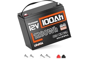 HUMSIENK 12V 100Ah LiFePO4 Battery Group 24-100A BMS with Low Temp Cutoff | 15000+ Deep Cycles for RV Solar Marine Trolling Motor | Off-Grid Backup Power Rechargeable Lithium Iron Phosphate Battery