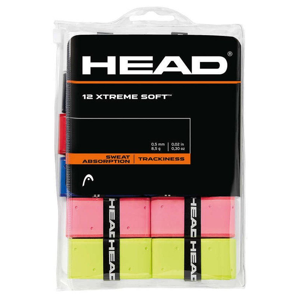 12 Overgrip Head Xtreme Soft tennis grips colored
