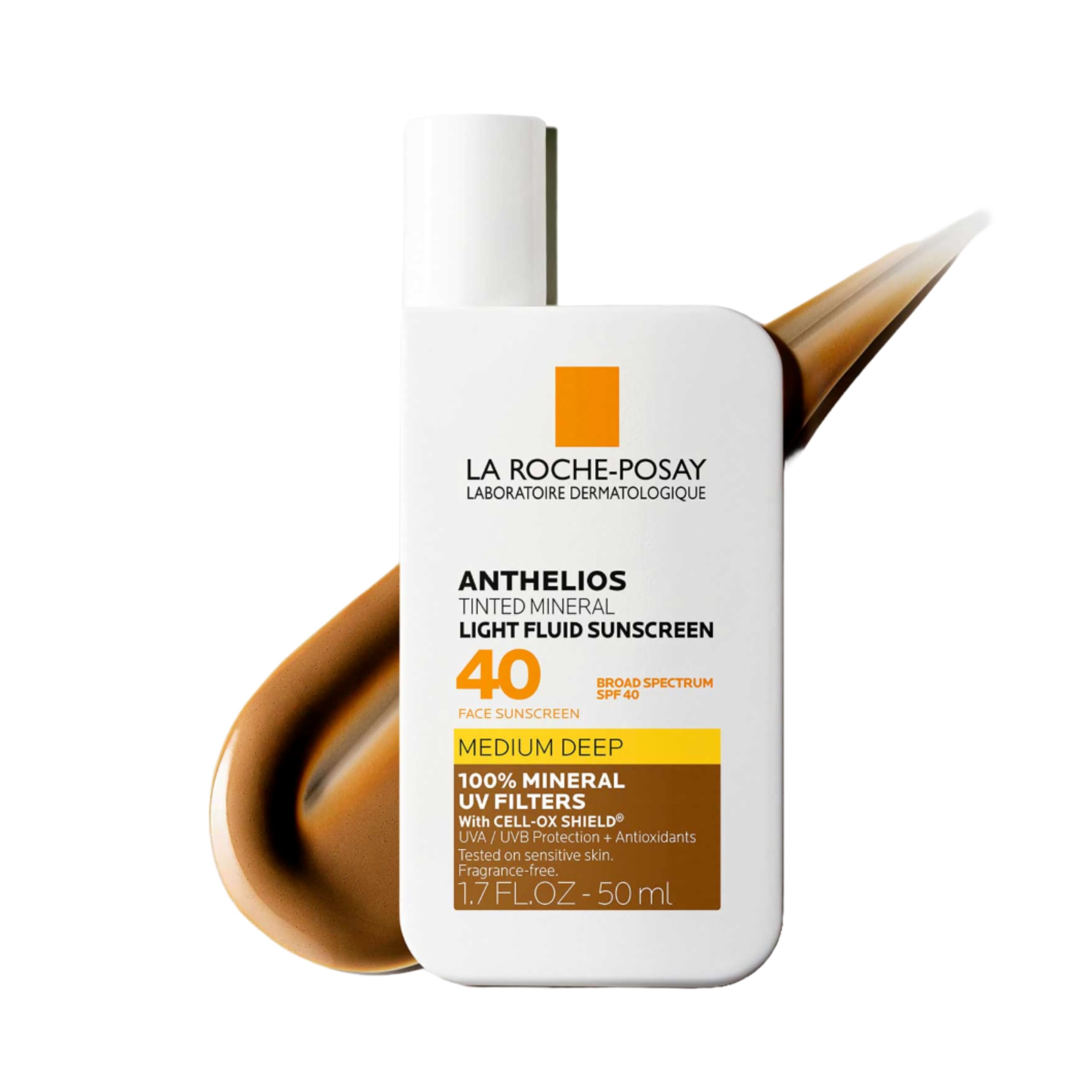 Photo 1 of La Roche-Posay Anthelios Tinted Sunscreen SPF 40+, Broad Spectrum SPF + Antioxidants, Titanium Dioxide & Zinc Oxide Sunscreen, 4 Flexible Shades With No White Cast, Oil Free & Oxybenzone Free