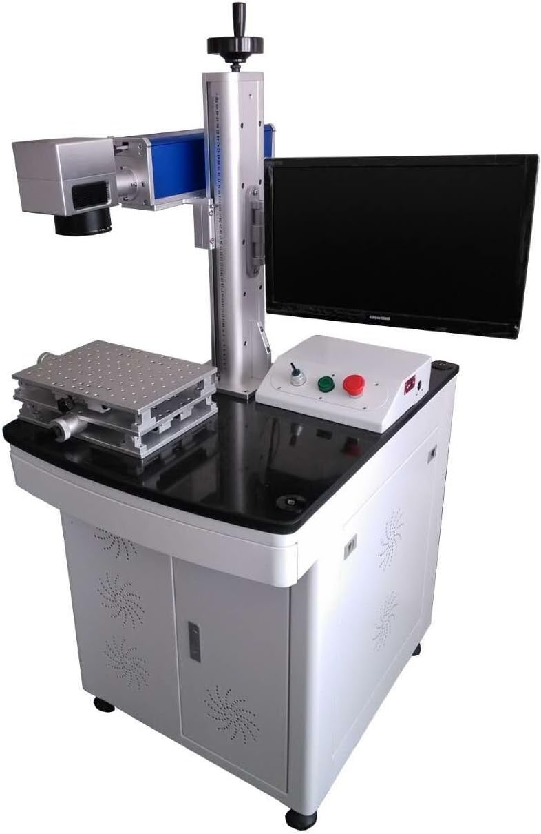 TUONAI 20W Fiber Laser Marking Machine 110x110mm Area Metal Steel Engraving 110V/220V FDA/CE