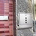 Homdox Stainless Steel Wall Mounted Mailbox Lockable Letterbox Post Box with Retrieval Door & Newspaper Roll